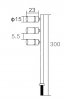 LAMPKA LED DO GABLOT SŁUPEK 3X 6K SREBRNA 3X1W